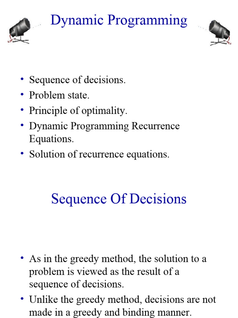 Lec37 Dynamic Programming | PDF | Dynamic Programming | Mathematical Logic