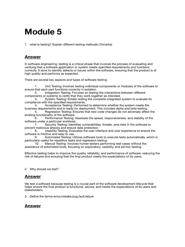 Module 2-1 | PDF | Software Testing | Software Release Life Cycle