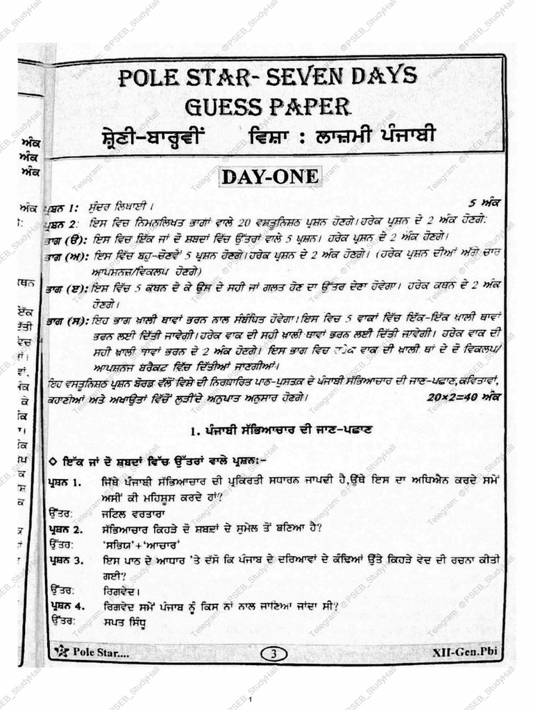 class-12th-gen-punjabi-board-exam-pole-star-guess-paper-pdf