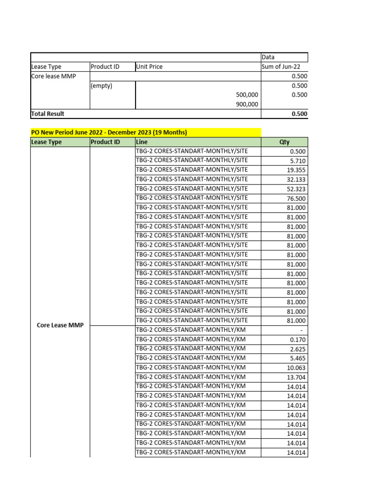 Core Lease MMP Data Overview | PDF