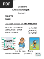 Grade 6 Afrikaans Comprehension Only | PDF
