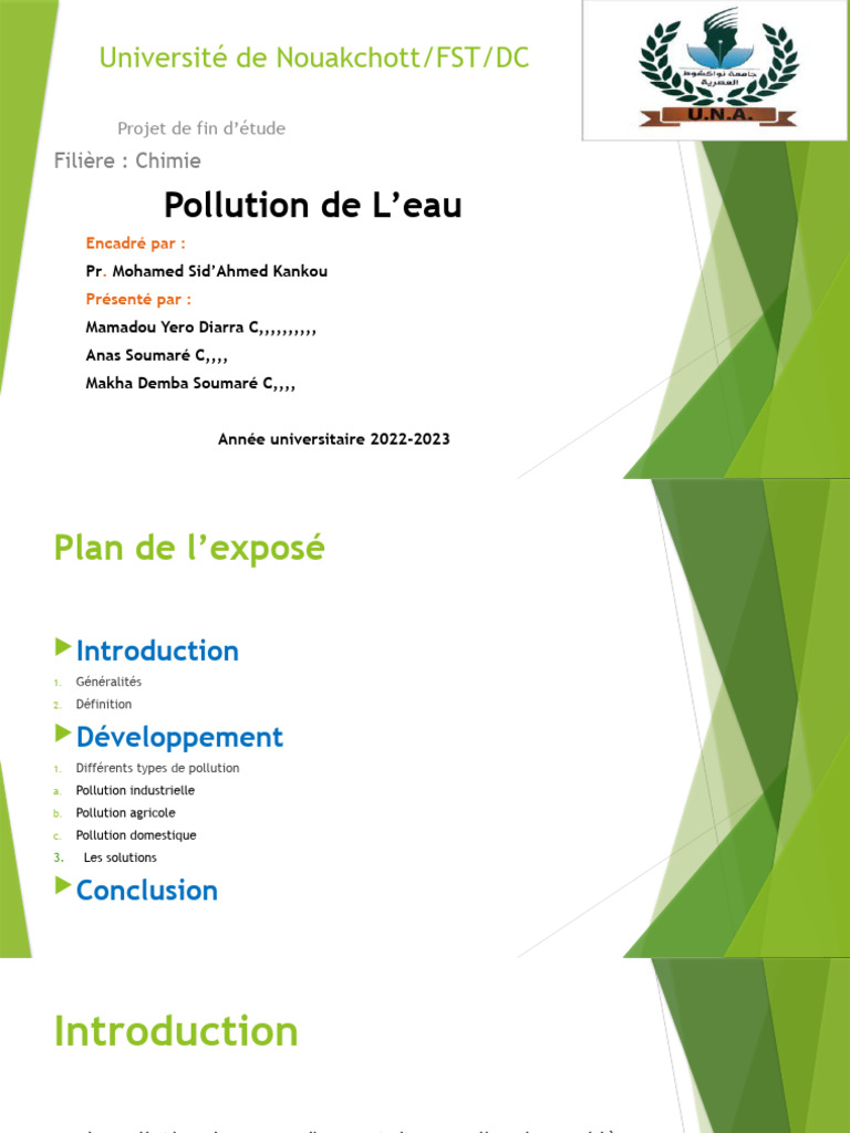Pollution de l'eau : causes et solutions | PDF | Pollution de l'eau ...