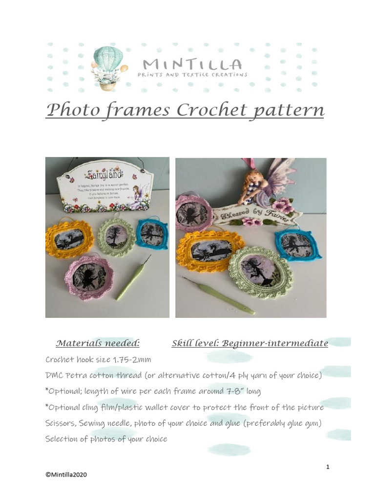 Picture Frames | PDF | Crochet | Yarn
