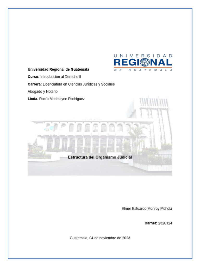 Estructura del Organismo Judicial en Guatemala | PDF | Judicaturas ...