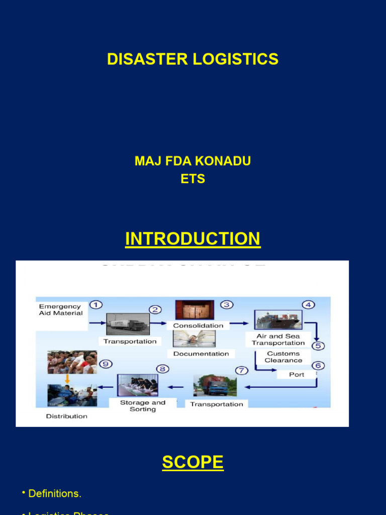 Effective Disaster Logistics Management | PDF | Logistics | Emergency ...