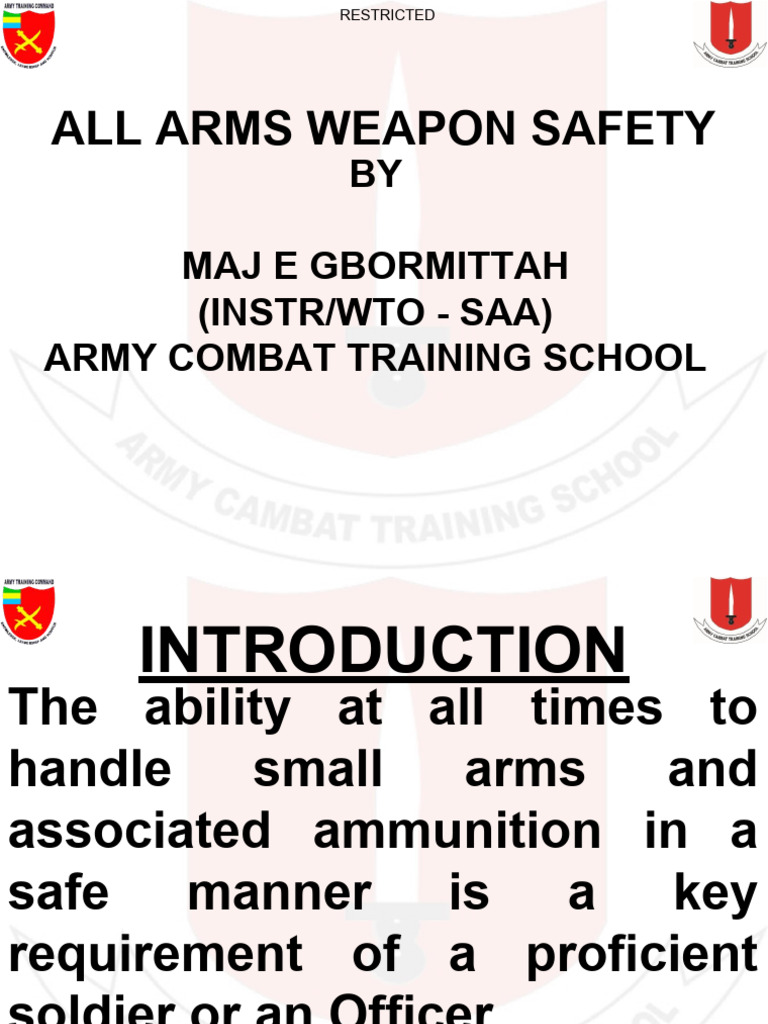 All Arms Weapon Safety | PDF | Ammunition | Military Technology