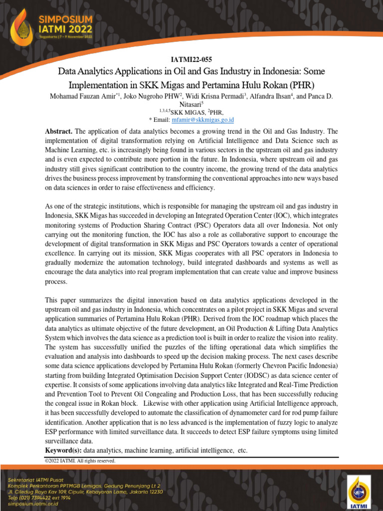 Data Analytics in Indonesia's Oil Sector | PDF | Time Series | Analytics