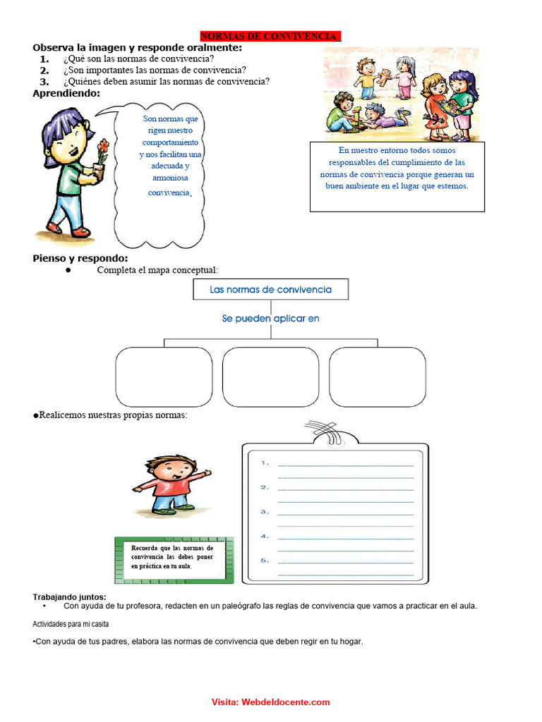 Normas de Convivencia en el Aula | PDF