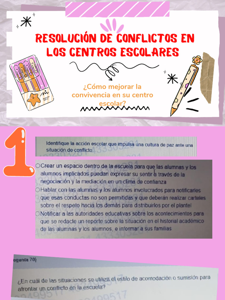 Resolución de Conflictos en Los Centros Escolares | PDF | Las emociones ...