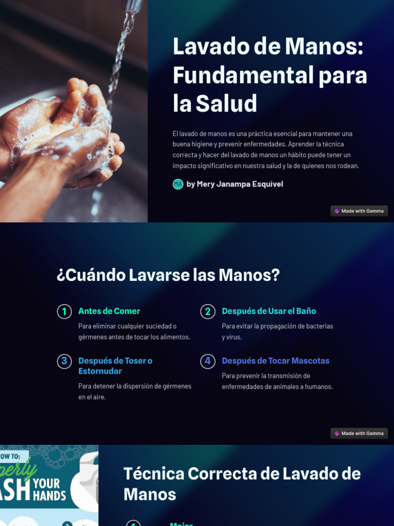 Lavado de Manos Fundamental para La Salud | PDF | Lavado de manos ...