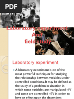 Lab vs Field Experiments Explained | PDF | Experiment | Validity ...