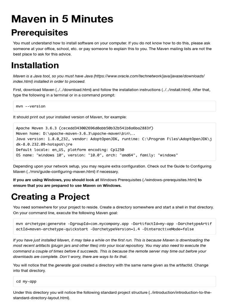 Install Apache Maven on Windows in 5 Min | PDF | Computing | Software ...