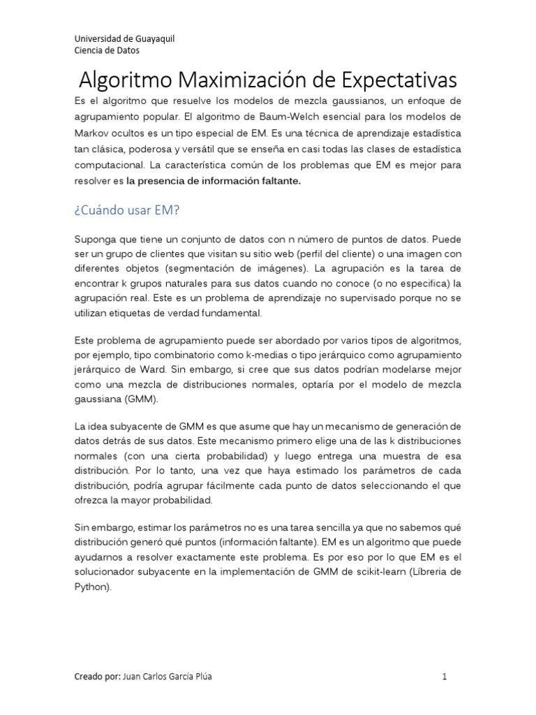 1.3 Lectura EM Algoritmo Maximización de Expectativas Descargar