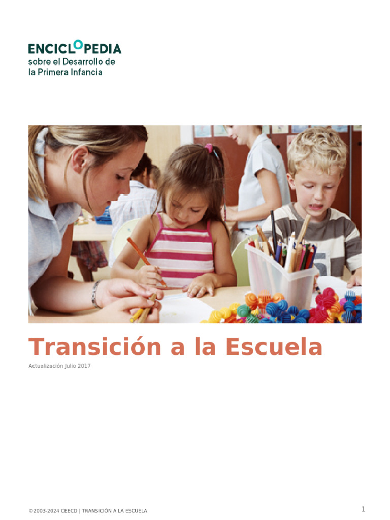 Transicion La Escuela | PDF | Educación de la primera infancia | Escuelas