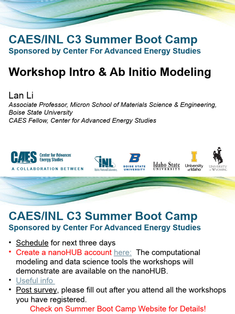 Ab Initio Modeling | PDF | Density Functional Theory | Electronic Band ...