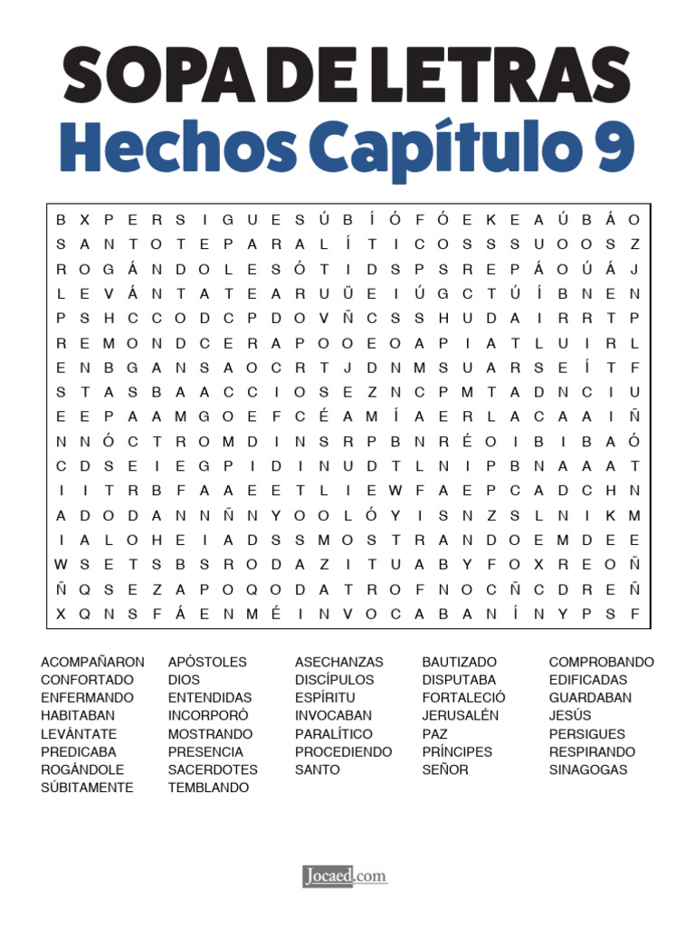 Hechos 9 Sopa de Letras | PDF