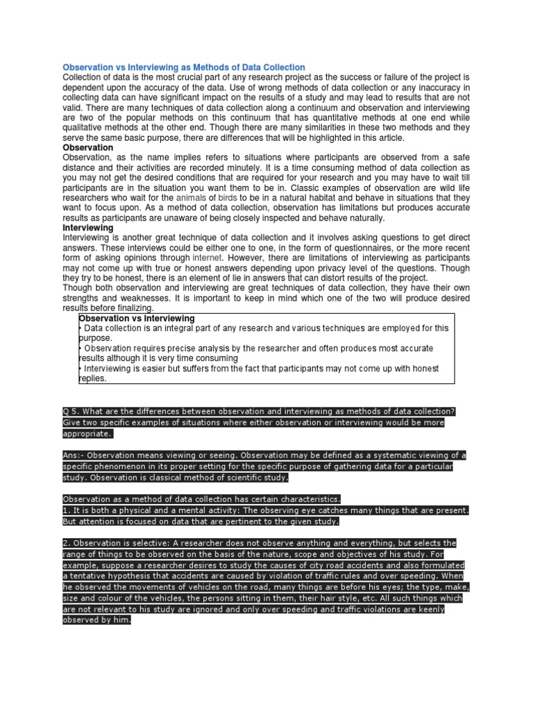 Image Result For Methods Of Data Collection Observation Interview Focus