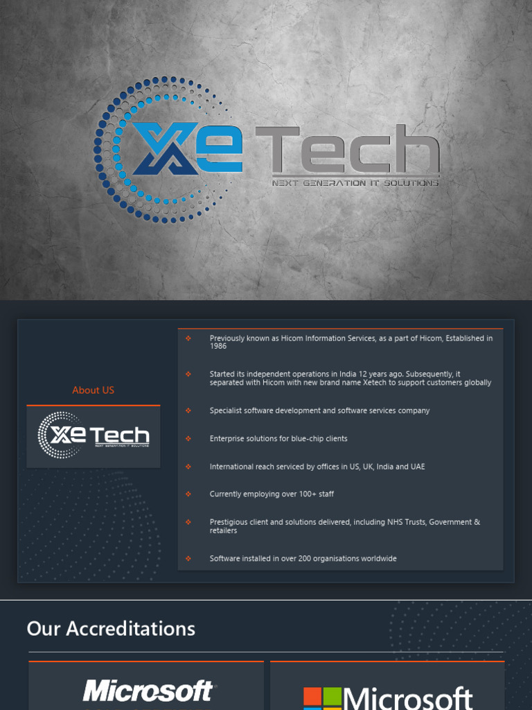 Xetech: Healthcare Software Solutions | PDF | Patient | Health Care