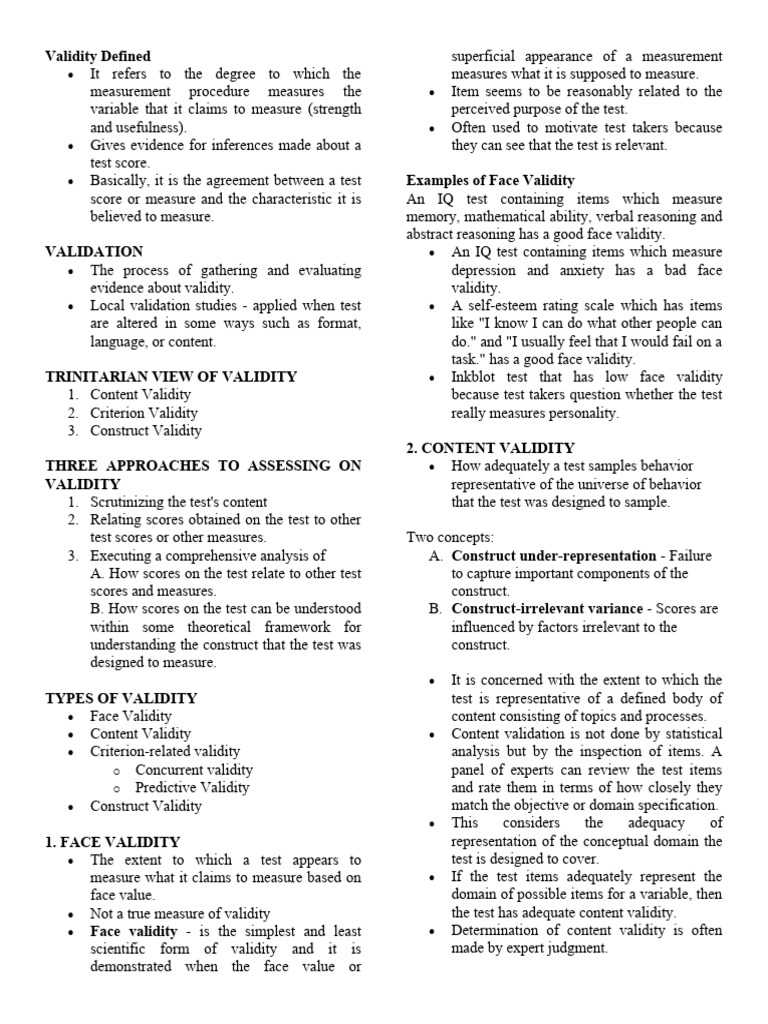 Understanding Validity in Testing | PDF | Validity (Statistics ...