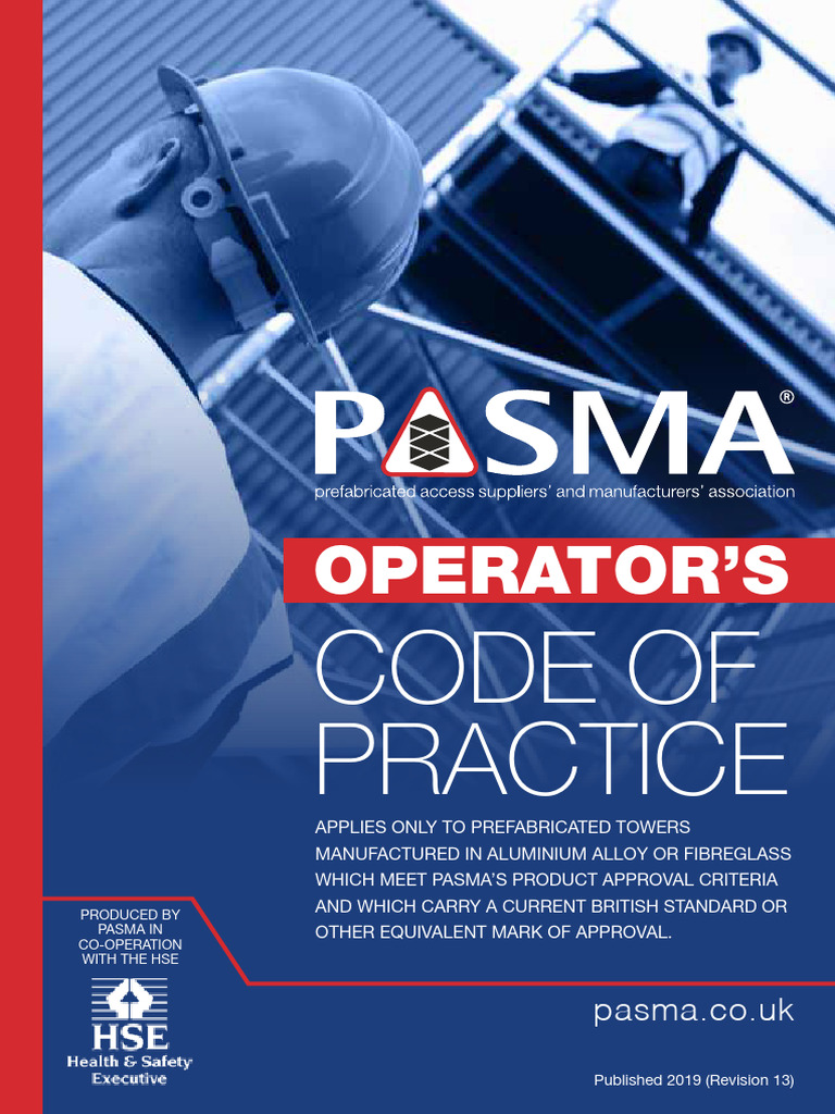 PASMA Operator's Code of Practice | PDF | Scaffolding | Stairs