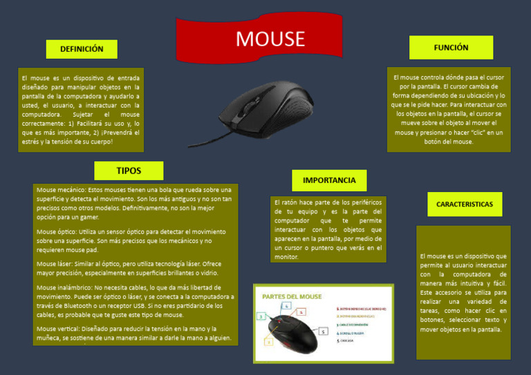 Tipos y funciones del mouse en PC | PDF | Informática | Diseño