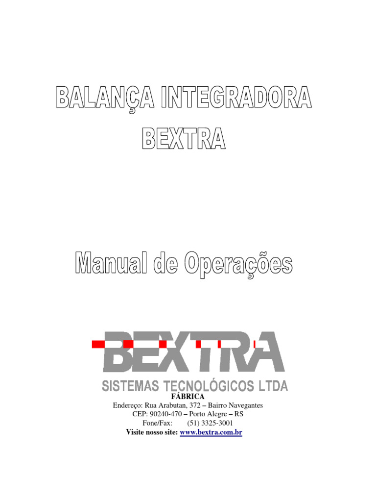 Bextra Balança Manual | PDF | Relé | Engenharia Elétrica