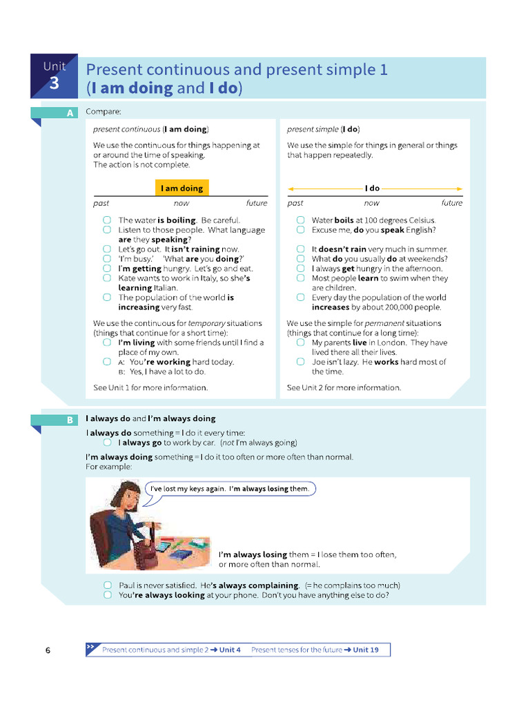 Present Simple and Present Continuous | PDF