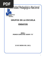 Resumen Del Libro Grupos en La Escuela