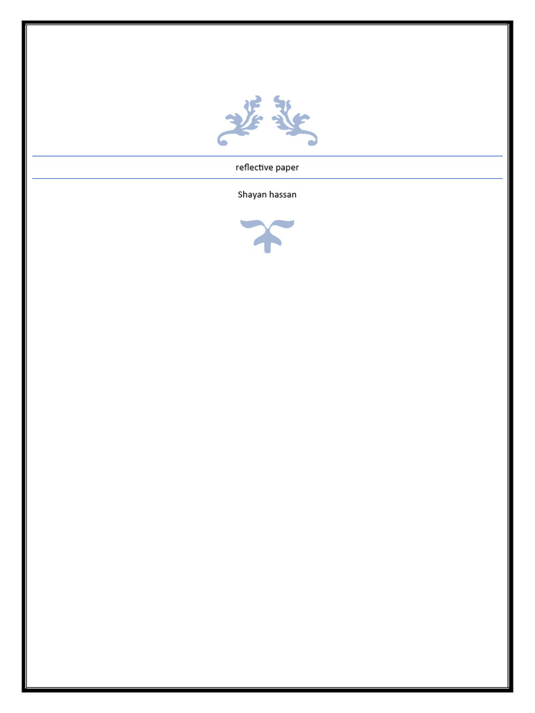 Reflective Paper Shayan 2 | PDF