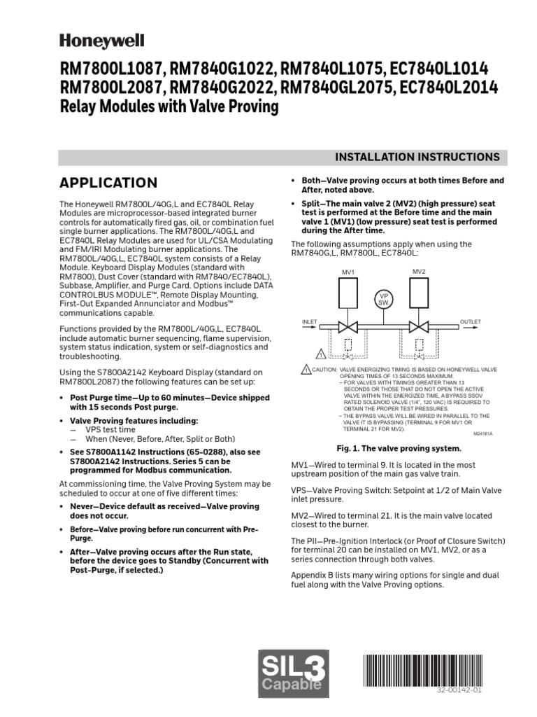 Honeywell RM7840L Installation Guide | PDF | Electrical Wiring | Power ...