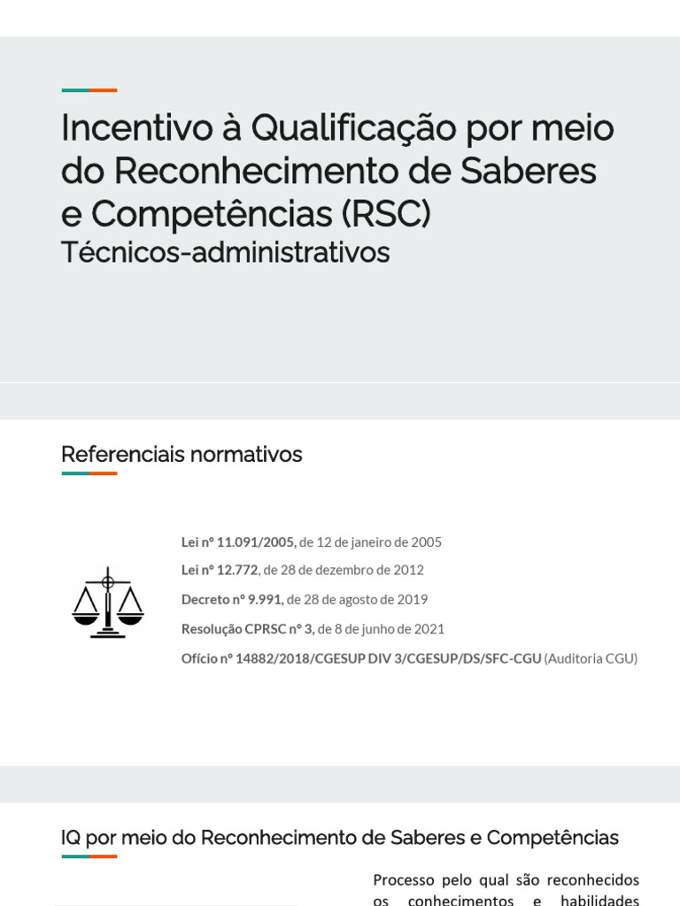 Reconhecimento de Saberes e Competências | PDF