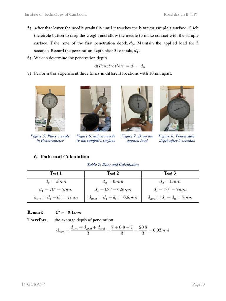 Bitumen Penetration Test Procedure | PDF | Technology & Engineering