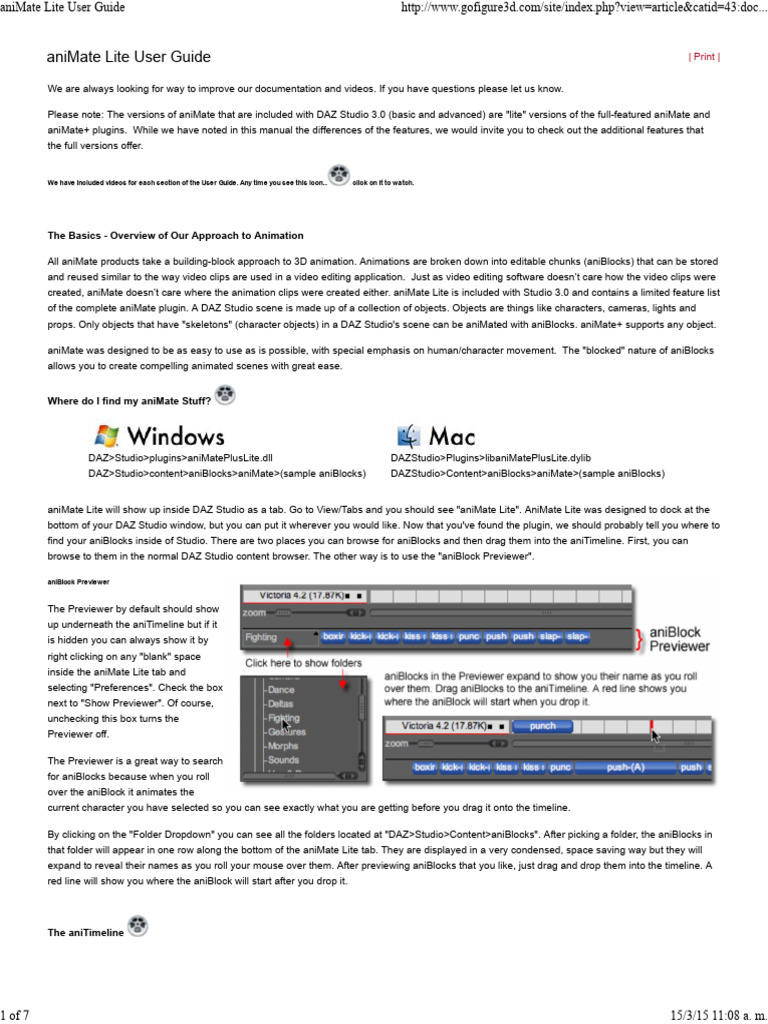 aniMate Lite User Guide Overview | PDF | Software | Computing