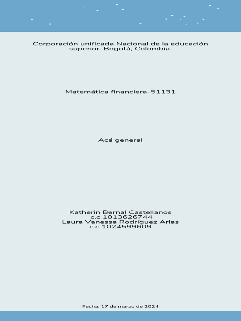 Matemáticas Financieras: Conceptos Clave | PDF | Finanzas Matemáticas ...
