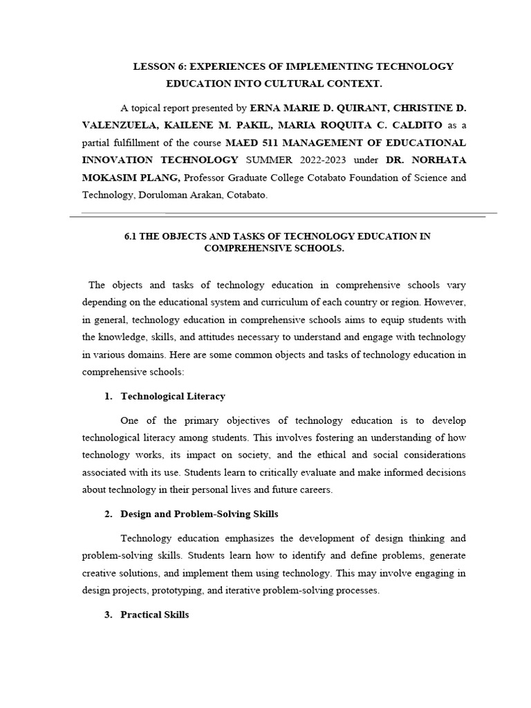 Group 6 Topical Report Maed 511 | PDF | Educational Assessment | Teachers