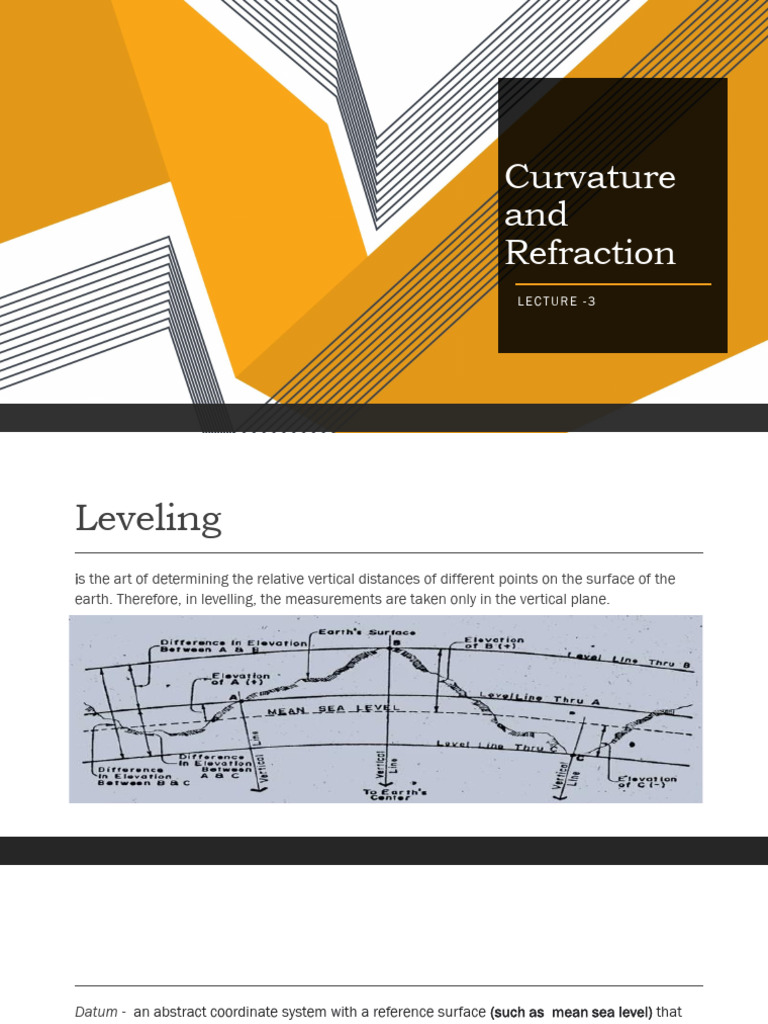 Surveying+Lecture+3 Curvature+and+Refraction | PDF | Metrology