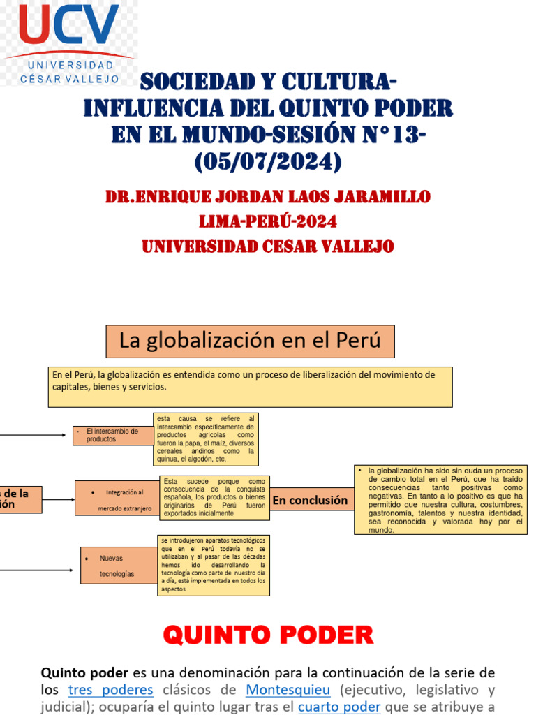 Ppt-N°13-Influencia Del Quinto Poder en El Mundo | PDF | Economias ...