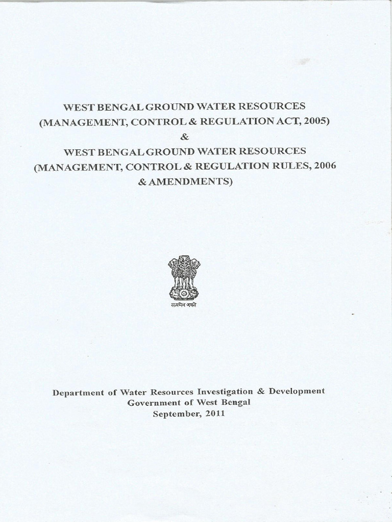 WB GW Act & Rules of Swid | PDF