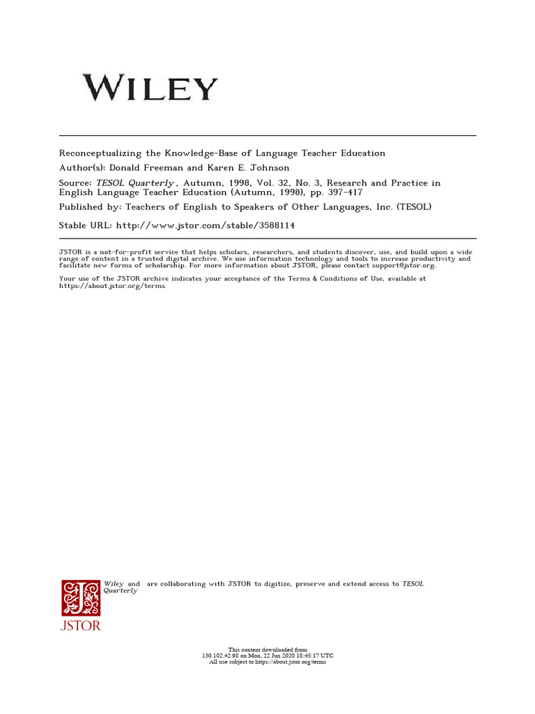 What Is Teacher Education Pdf By Ellen