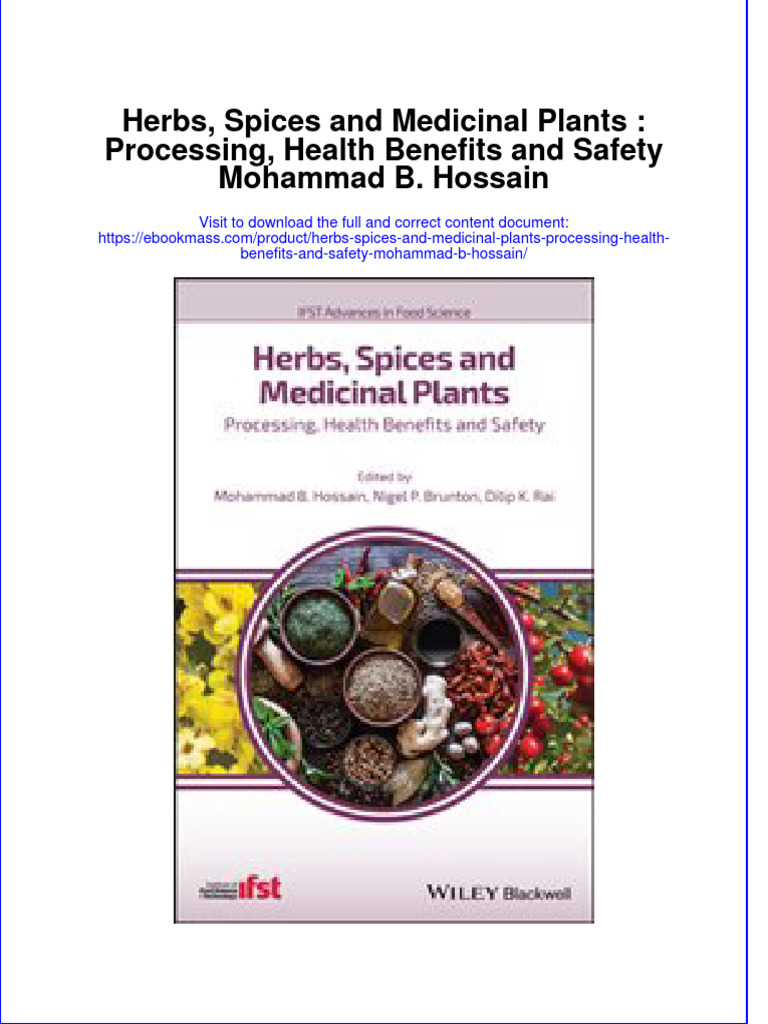 Full download herbs spices and medicinal plants processing health