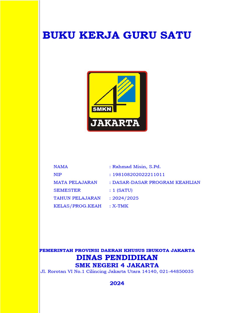 Buku Kerja Guru Kurikulum Merdeka 2024 | PDF | Karier & Perkembangan ...