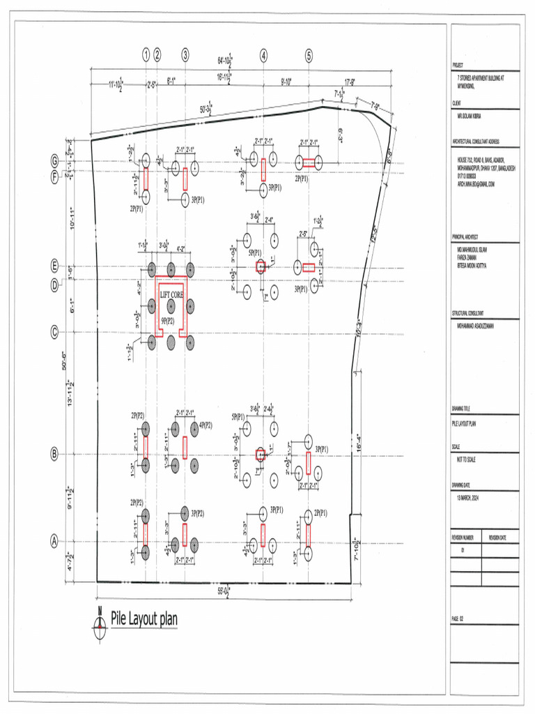 Pile Layout Plan 204270920240314140633 | PDF