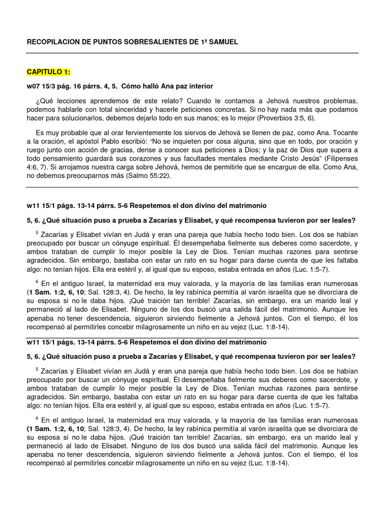 1 samuel puntos sobresalientes pdf oraci n salmos