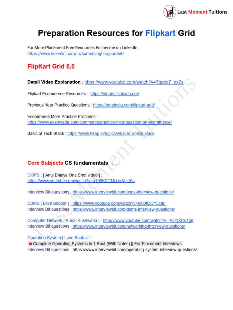 Flipkart Grid 5.0 Dates