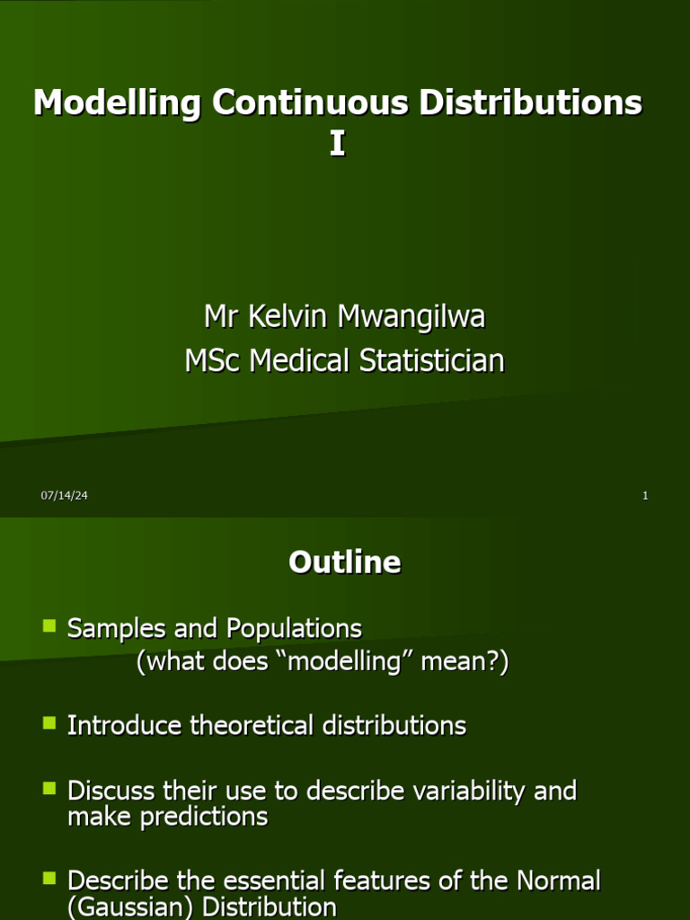 Lecture3-Continuous Probability Distribution I | PDF | Probability ...