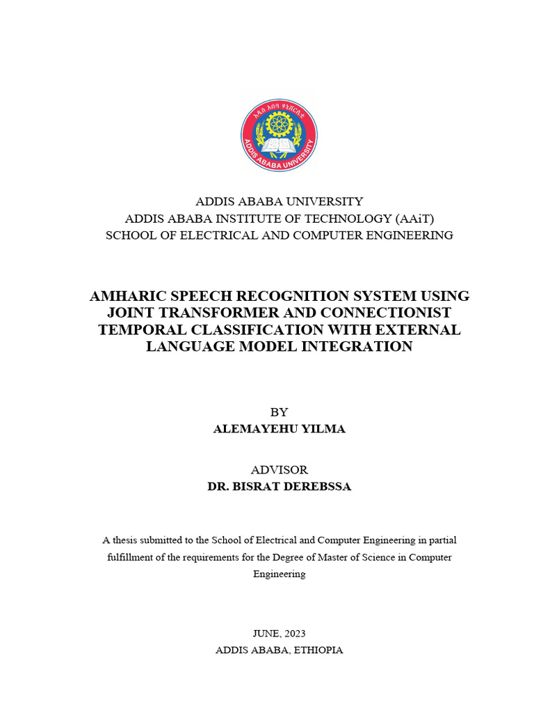 Amharic Speech Recognition with CTC | PDF | Speech Recognition | Syllable