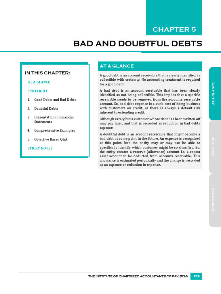 Bad and Doubtful Debts Explained | PDF | Debits And Credits | Bad Debt