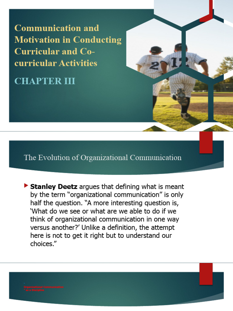 Motivation in Conducting Curricular and Co-Curricular Activities | PDF ...