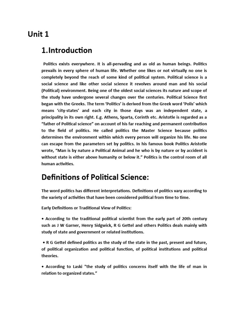 Understanding Political Science Basics | PDF | Sociology | Social Sciences