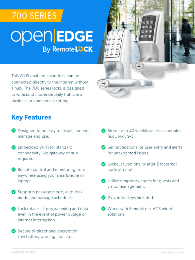 Remotelock Openedge 700 Series Nov2020 | PDF | Wi Fi | Computing